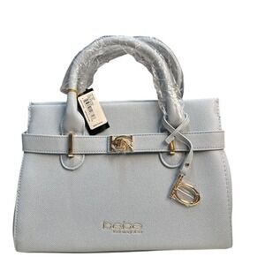 Bebe Evie Small Satchel Handbag Light Blue Women's Purse NWT Stylish Bag‎